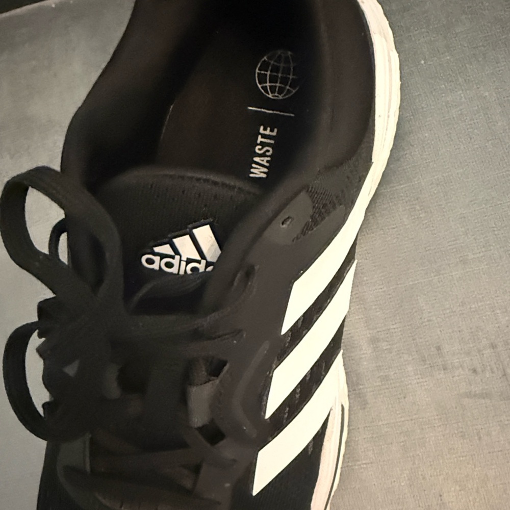 adidas Black and White Athletic Trainers - Picture 5 of 9